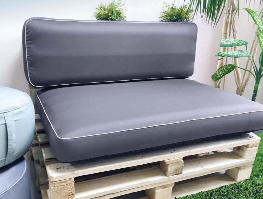 Уличный надувной диван с чехлом "Garden" (комплект), 120 см, Серый
