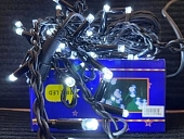 картинка Светодиодная гирлянда "Бахрома" 30*50*70см,75л, черный провод, хол.белый с мерцанием, 3м, уличная/20 — Великий Путь