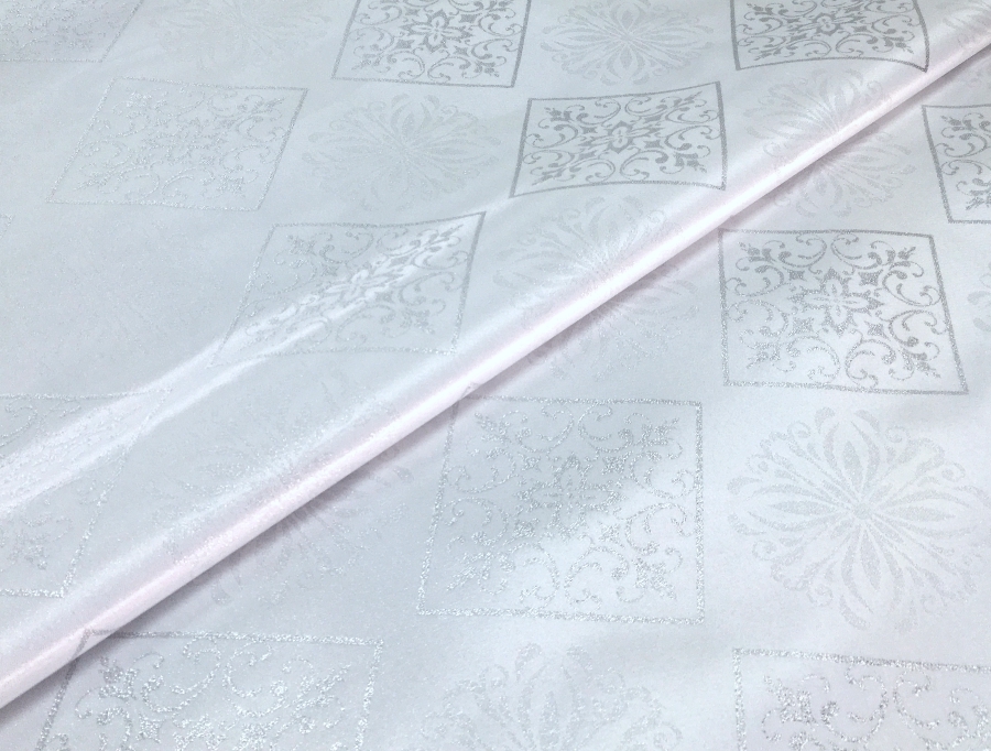Клеенка тканевая с PVC покрытием JACQUARD SILVER, 1,4*20 м., мод. YM-T02B