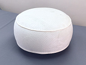 картинка Пуф домашний надувной с чехлом "Велюр" (комплект), 54*54*26 см, Белый  — Великий Путь